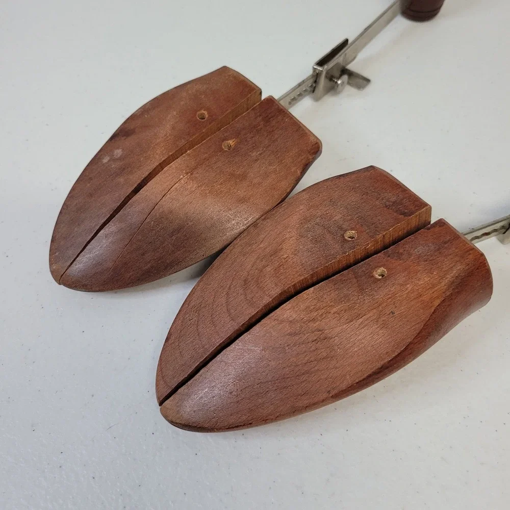 Sherman Shoes Inc Vintage Wood Shoe Trees Adjustable Brown‎ Stretcher Set
